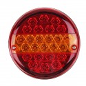 12V/24V 20LED Hamburger Rear Tail Stop Indicator Lights Round For Trailer Truck Caravan Van ATV Bus