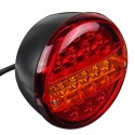 12V/24V 20LED Hamburger Rear Tail Stop Indicator Lights Round For Trailer Truck Caravan Van ATV Bus