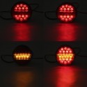 12V/24V 20LED Hamburger Rear Tail Stop Indicator Lights Round For Trailer Truck Caravan Van ATV Bus