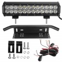 12inch inch LED Light Bar + Number Plate Frame Bumper Mount Bracket + Wire Combo