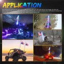 2X 12V 3FT/4FT/5FT LED 4WD Strip RGB Color Whip America USA Flag Light + Remote Control For Jeep ATV UTV RZR Motorcycle