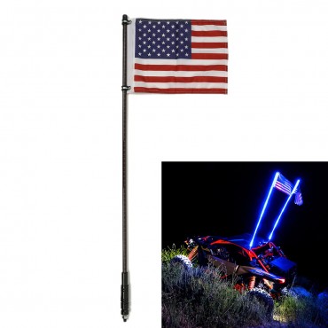 3/4ft 108/144 Muti Colors LED Whip Flag Light 20 Colors 22 Modes For Off-road Vehicle ATV