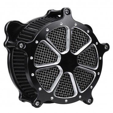 Motorcycle Air Cleaner Intake Filter System Black For Softail Touring Dyna 1993-2016