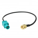 Antenna Adapter Plug Cable Fakra Z (M) to SMA (M) Connector For GSM GPS DAB 25cm