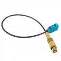 Car Radio Antenna Adaptor Connector Cable Fakra To RCA Female Din for VW Ford