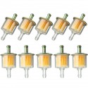 10pcs 5/16inch 8mm Motorcycle Inline Petrol Gas Fuel Line Filter For Pit Dirt Bike ATV Universal