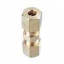 3/16 Inch OD Brass Compression Pipe fitting Connector Union Straight