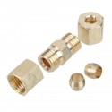 3/16 Inch OD Brass Compression Pipe fitting Connector Union Straight