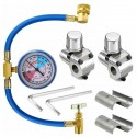 3Pc/Set BPV31 Bullet Piercing Tap Valve U-Charging Hose Refrigerant Can Tank Kit