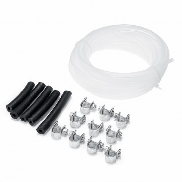 3mm 5M Fuel Pipe Line Hose Clip Kit Rubber+Metal For Eberspacher Hater Fuel Tank