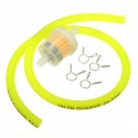 6mm Gas Fuel Filter Petrol Pipe Hose Line 4 Clips Universal Motorcycle Dirt Bike