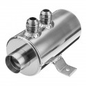 Black/Silvery 10 AN Oil Catch Can With Breather Filter Brushed Baffled Aluminum Pump