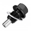 M12x1.5mm Magnetic Engine Oil Pan Drain Sump Filter Adsorb Plug Bolt Screw Black