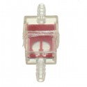 Motorcycle Moped Scooter 6mm Square Inline Fuel Filter Random Color