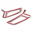 2Pcs Carbon Fiber AC Conditioner Vent Air Vent Outlet Trim Interior Car Moulding Cover For Ford Focus 2015-2018