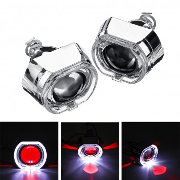 2.5 Inch Angel & Devil Demon Eye LED Headlights HID Bi-Xenon Projector Lens Kit H1 LHD/RHD