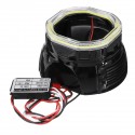 2.5 Incn Car COB LED Angel Eyes Halo Headlight Day Running Lights DRL HID Xenon Projector Lens Kit Square For LHD