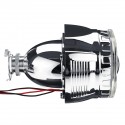 2.5 Incn Car COB LED Angel Eyes Halo Headlight Day Running Lights DRL HID Xenon Projector Lens Kit Square For RHD