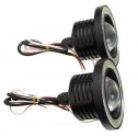2PCS 20W 3.5 Inch LED Projector Car Fog Lights White with COB Angel Eyes Halo Rings Bulb White
