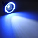 2PCS 30W LED Car Fog Lights White with 2.5/3/3.5 Inch COB Angle Eyes Halo Ring Bulb Ice Blue Universal