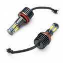 2Pcs 120W H8 LED Angel Eyes Light White lamp For BMW E92