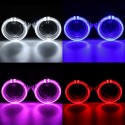 2Pcs Mini Car LED Projector Headlights Halo Ring Angel Eye Lights LHD Bi-Xenon HID Lamps 3000LM 3 Inch 12V 35W