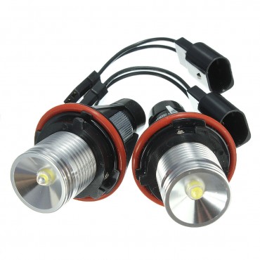 3W LED Angel Eyes Lights Halo Ring Bulbs White Pair for BMW E39 E63 X5 E83 5 6 7 Series 2002-2008