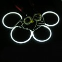 4PCS 146MM+131MM CCFL LED Angel Eyes Light Headlight Halo Ring Set White Color For BMW E46