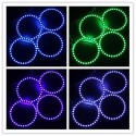 4PCS RGB 100MM Multi-Color 5050 Flash LED SMD 12V Angel Eyes + Remote Control