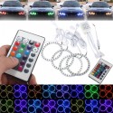 4PCS RGB 90MM Multi-Color 5050 Flash LED SMD 12V Angel Eyes and Remote Control