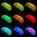 4Pcs 131mm Multi-Color RGB LED Angel Eye Halo Ring Light Headlight For BMW E36 E38 E39 E46