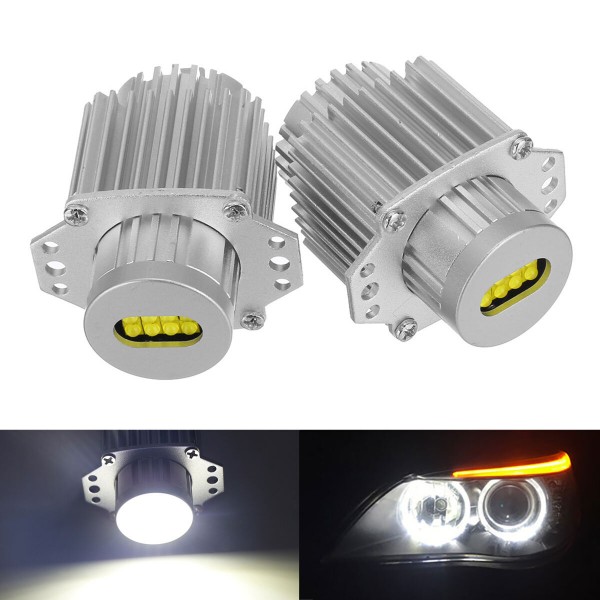 80W LED Angel Eyes Lights Bulbs Error Free 6000K White for BMW E90 E91 3 Series 325i 328i 335i 2004-2008