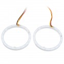 Pair 60/70/80/90/100/110mm 2835 LED Angel Eyes Lights Halo Ring DRL Turn Signal Light