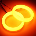 Pair 60/70/80/90/100/110mm 2835 LED Angel Eyes Lights Halo Ring DRL Turn Signal Light