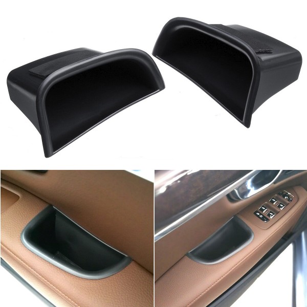 1 Pair Car Door Side Handle Armrest Storage Box Black For Volvo S90 V90 CC 2017 2018