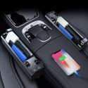 2-USB Charging Car Dual Opening Armrest Box Central Console Cup Holder Storage