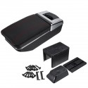50*19*22cm Universal Armrest Car Arm Rest Center Console Rotatable PU Leather Storage Box
