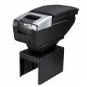 50*19*22cm Universal Armrest Car Arm Rest Center Console Rotatable PU Leather Storage Box