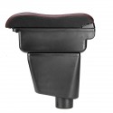 Car Armrest Arm Rest Center Console PU Leather Storage Box For Renault Clio Captur