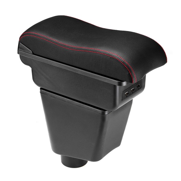 Car Armrest Arm Rest Center Console PU Leather Storage Box For Renault Clio Captur