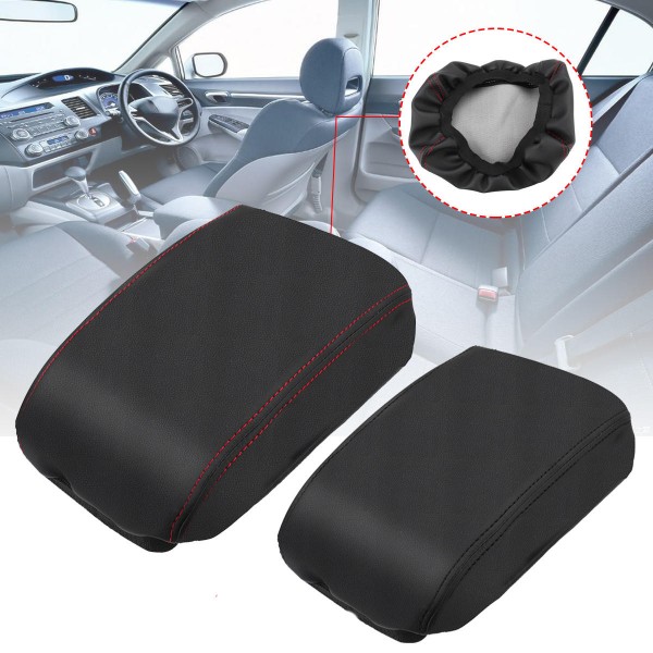 PU Leather Car Center Armrest Console Box Cover Protection For Honda Civic 2006-2011