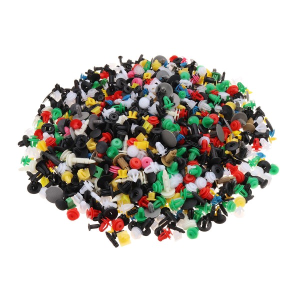 1000PCS Mixed Car Door Bumper Fenders Fastener Retainer Rivet Push Pin Clips