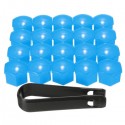 20pcs 17mm Wheel Nut Covers Bolt Caps Romoval Tool Key ABS Plastic for Audi