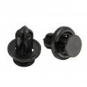 50 Pcs Car Bumper Fender 10mm Hole Plastic Push Rivets Fastener Clip Black