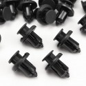 50 Pcs Car Bumper Fender 10mm Hole Plastic Push Rivets Fastener Clip Black