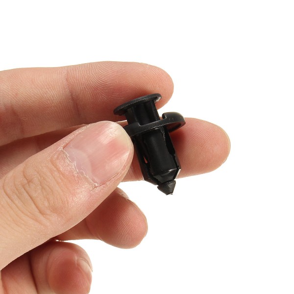 50 Pcs Car Bumper Fender 10mm Hole Plastic Push Rivets Fastener Clip Black