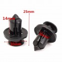 50 Pcs Car Bumper Fender 10mm Hole Plastic Push Rivets Fastener Clip Black