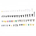 500Pcs Mixed Plastic Car Fastener Clip Bumper Fender Trim Kit Rivet Door Panel