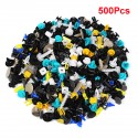 500Pcs Universal Mixed Auto Fastener Car Bumper Door Panel Fender Liner Clips Retainer Fastener Rivet