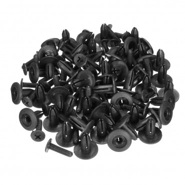 50PCS Universal Car Truck Bumper Fender Rivet Fastener Clips 6mm Hole